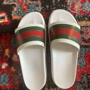 Gucci web slide men’s sandals